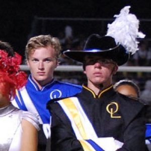 Will, drum major, stands next to senior Jacob Ward in what Jacob described as their “Grand Finale” on Will’s obituary at altmeyerfuneralandcremation.com.