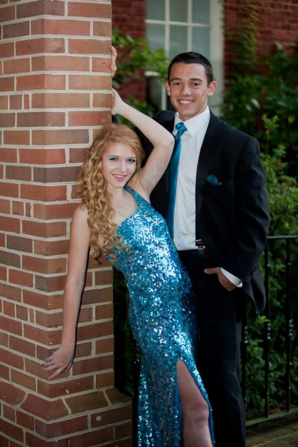 Neubauer poses before Ocean Lakes prom with Pearse Swail in June 2013. 