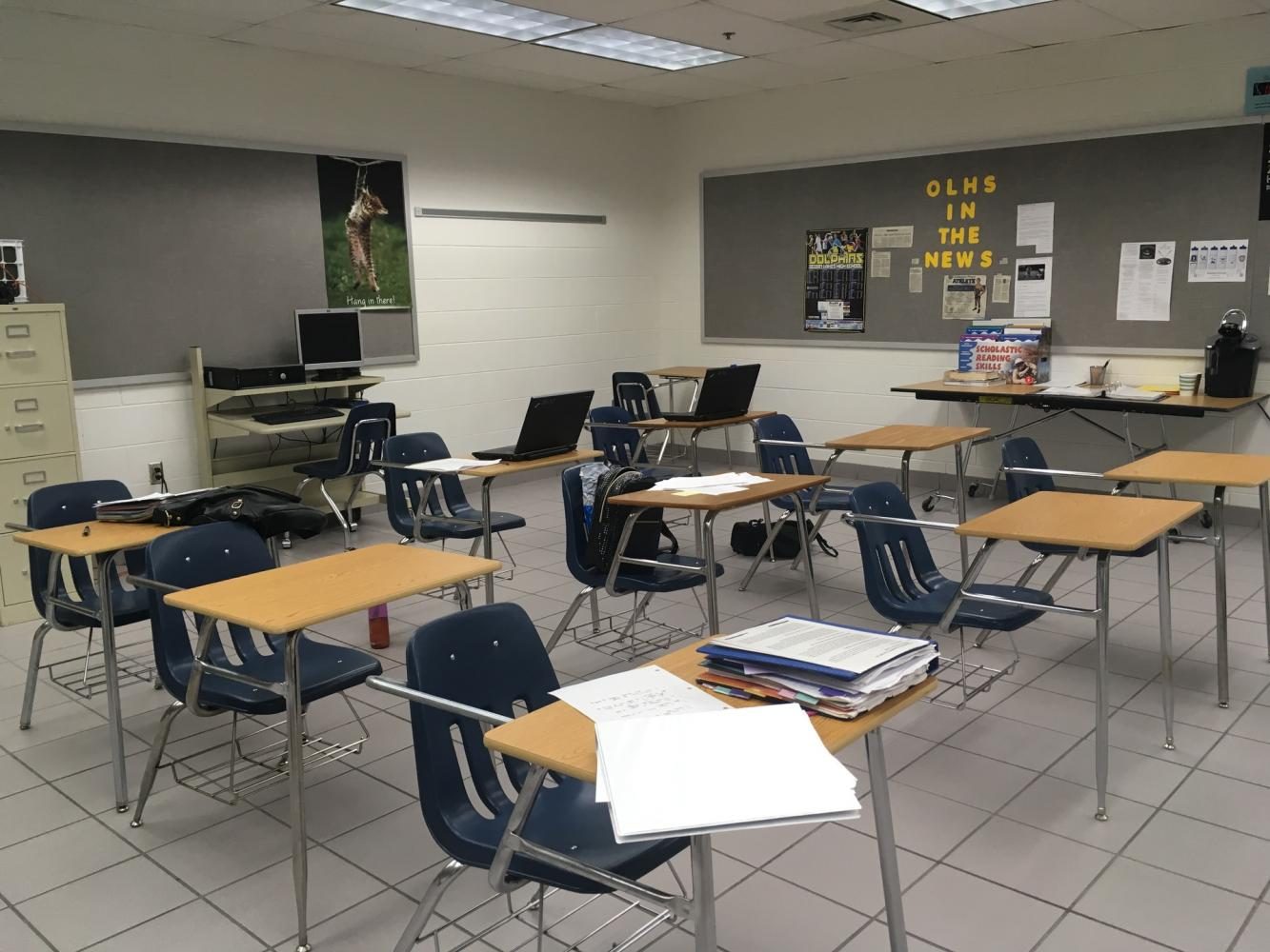 The I.S.S. room, where students sit for 3 hours after their 5th tardy