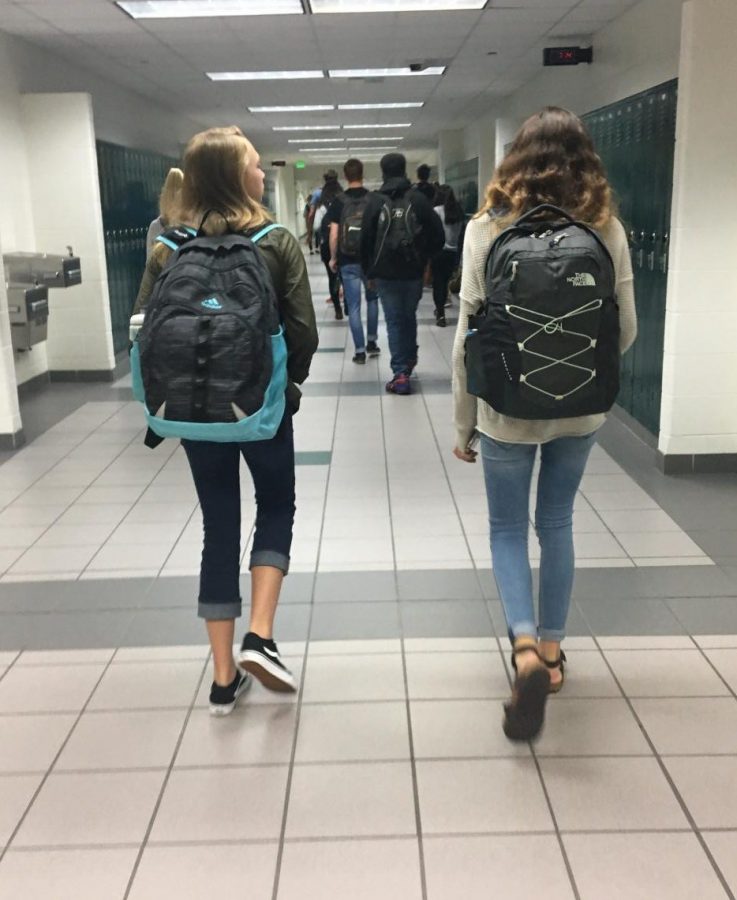 Students walk slowly to first block class at 7:15 a.m. on Nov. 1.