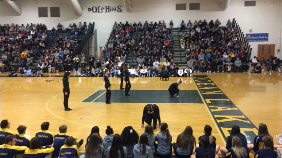 Dance Team delivers strong performance during winter assembly.
