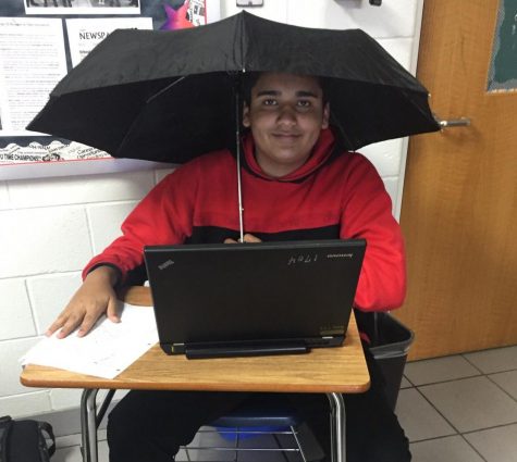 Where is my umbrella? The haters are raining down on me, said freshman Elisha Rivera.