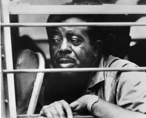 Abernathy looking through barred windows on a bus that was taking him to prison for protesting on capitol grounds in Washington D.C,  1968. Photo courtesy of Religion News.
