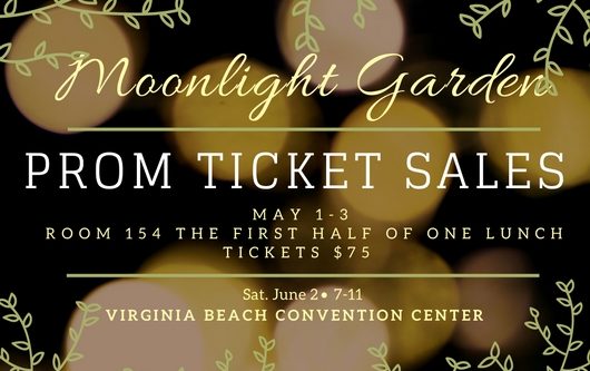 Prom ticket sales totaled over $20,000 in just one week