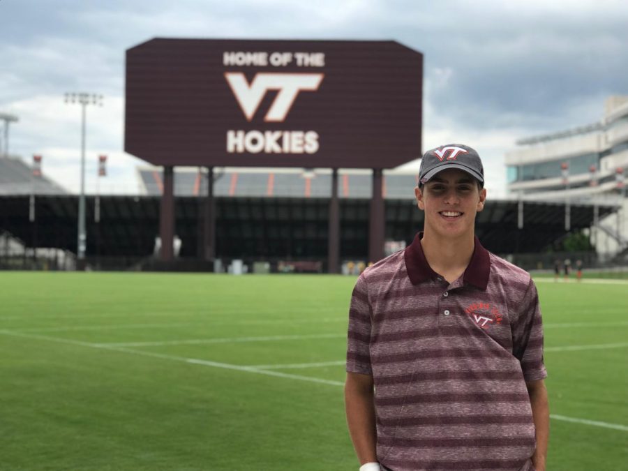 Rising sophomore Carson DeMartini visits Virginia Tech after verbally committing to play baseball at the Division I college. 