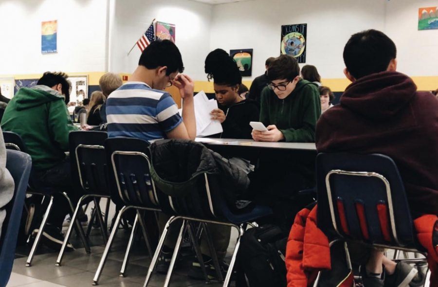AP students take their mock exam on Friday, March 8.