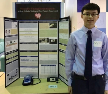 Alan presents his project at the TSEF on March 15. Photo submitted by Alan Mach.