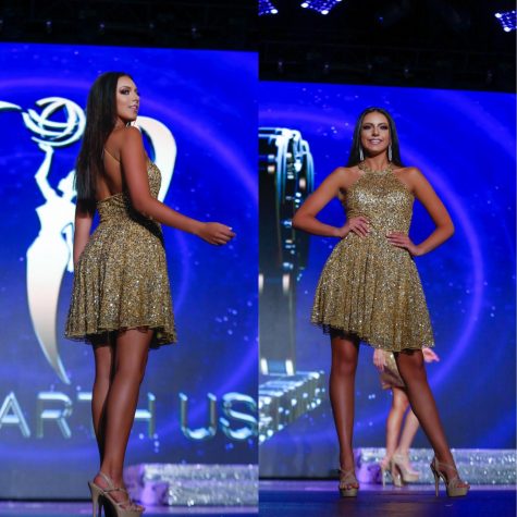 Junior Alexa Arzillo struts down the Teen Miss Earth USA catwalk on July 1.