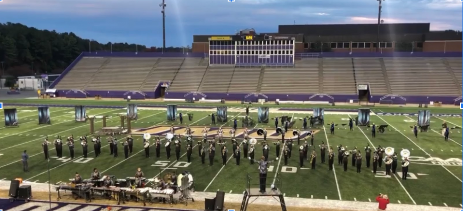 Marching+Dolphins+perform+at+JMU+on+Oct.+19.