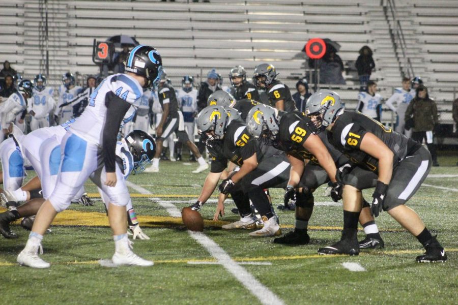 Dolphin offense sets up for a play against Cosby at Kellam on Nov. 16.