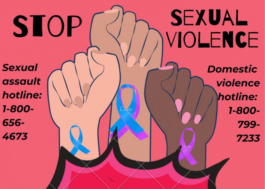An infographic that displays the sexual violence ribbons and the domestic violence ribbons.