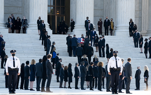 Supreme Court Justice, Ruth Bader Ginsburg is honored at the U.S. Capitol Building after her death. Photo taken on Sept. 25, 2020.