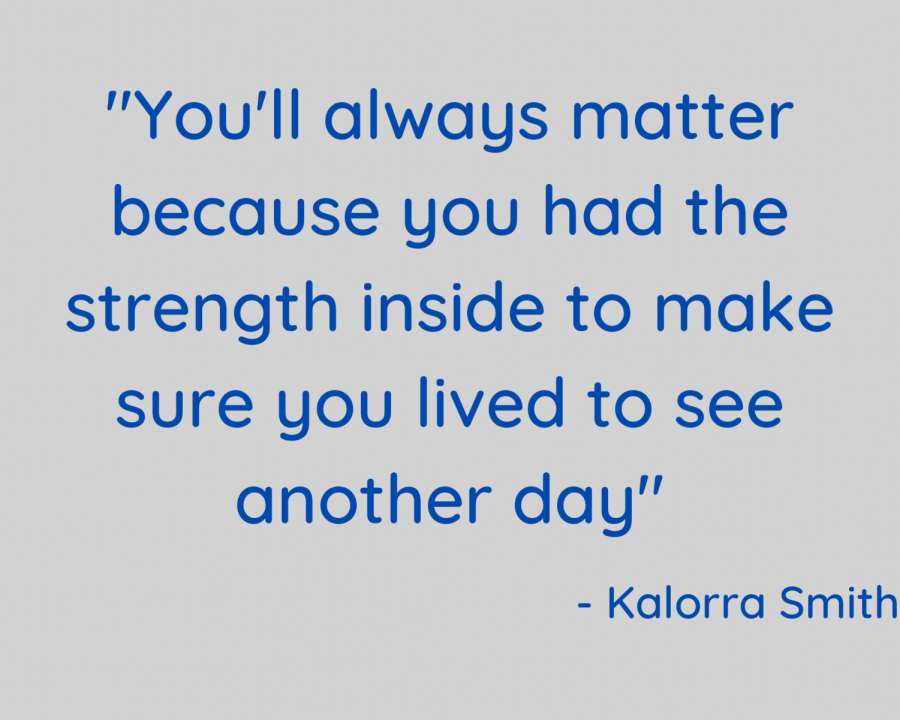A quote from a reflections entry by Kalorra Smith, a junior at Ocean Lakes.