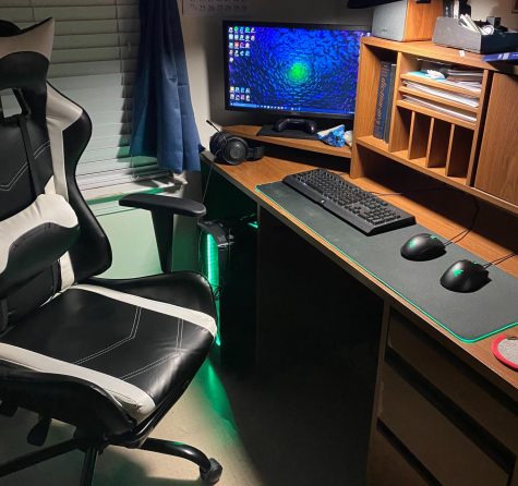 Gaming setup that senior Brian Nguyen uses to play the Esport Club games and tournaments.
