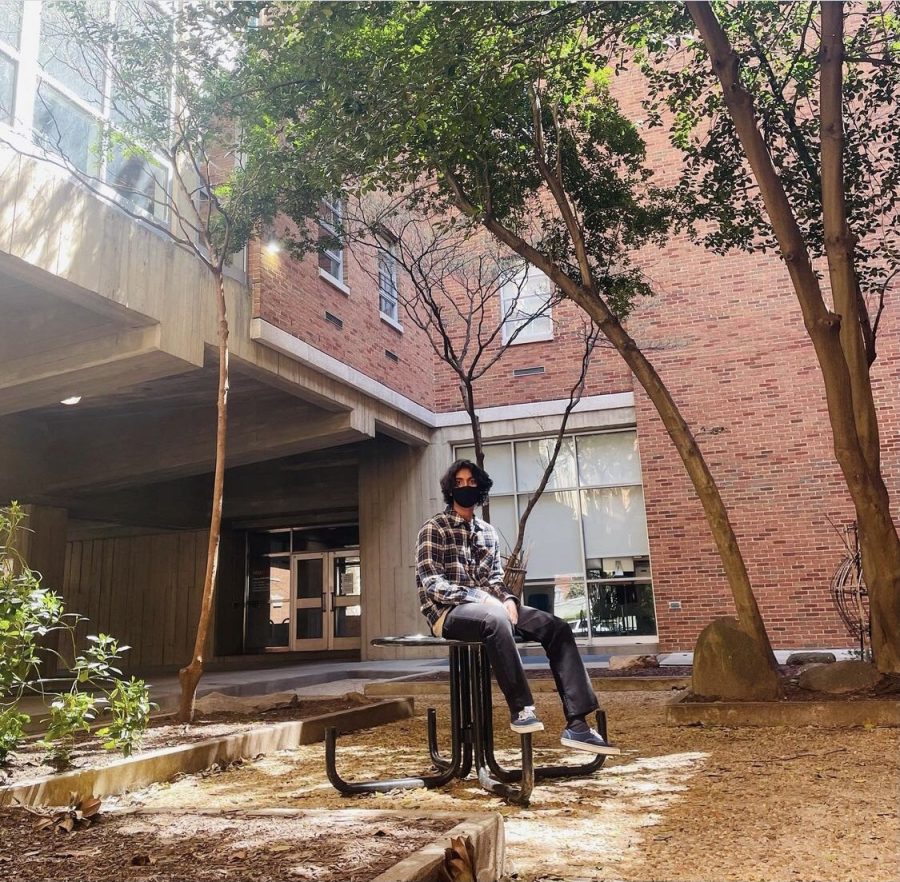 Shashank Sinha visits VCU's campus on April 3, 2021. Shashank decided to attend VCU next fall. 