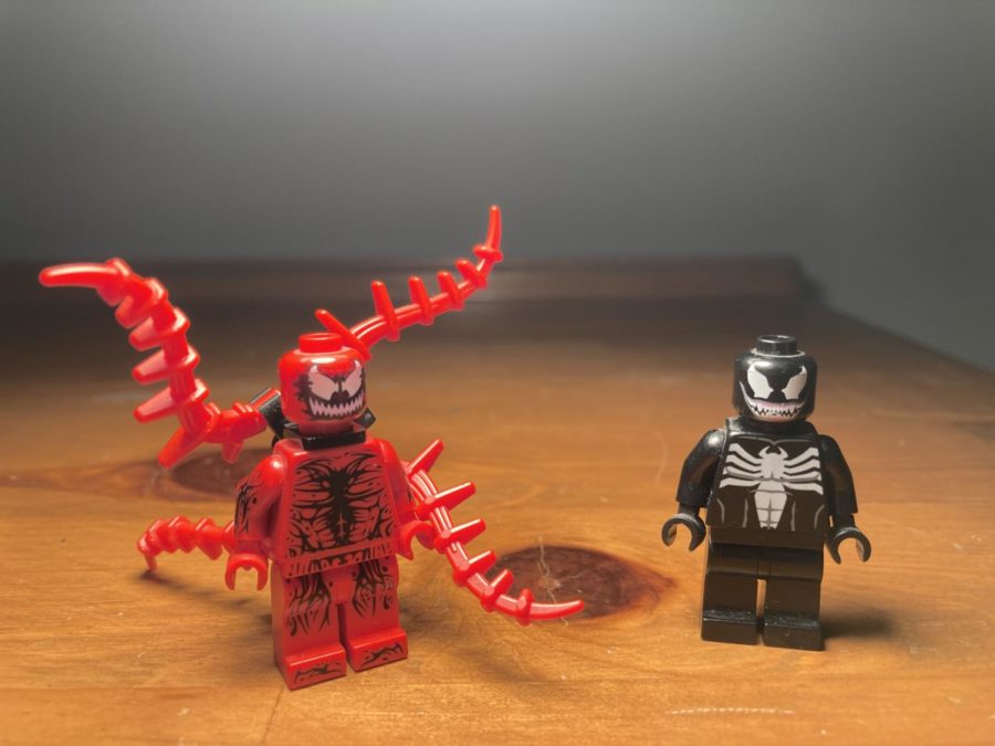 Lego Venom and Carnage face off in the new movie. Creation by Ethan Moran.