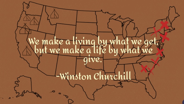 A graphic depicts a quote from Winston Churchill.