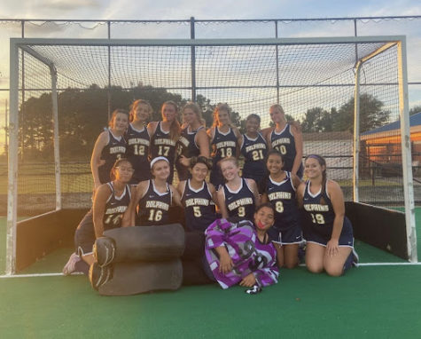 JV field hockey show big smiles after taking 3-0 win over Princess Anne on Oct. 6, 2022.