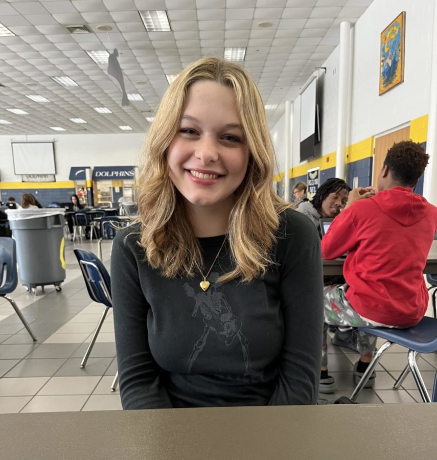 Junior Emma Cruise supports the idea of One Lunch being reinbursed at Ocean Lakes high school.