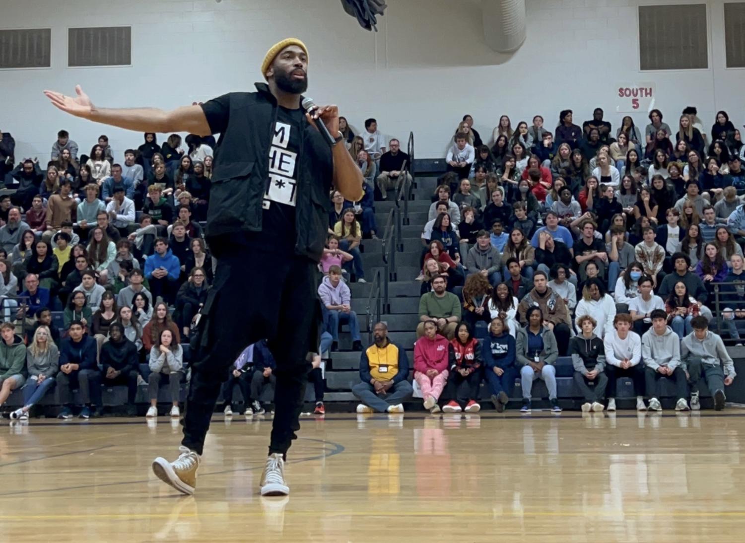 Monti Washington brings hype to OLHS students The Current