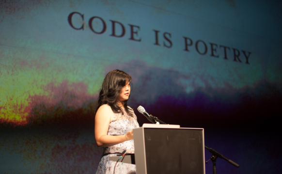 Helen Hou-Sandi presents her story ‘Code Is Poetry - A Musician’s Tale’ of being a pianist, mother and software engineer during WordCamp Europe in Vienna, Austria during June of 2016.