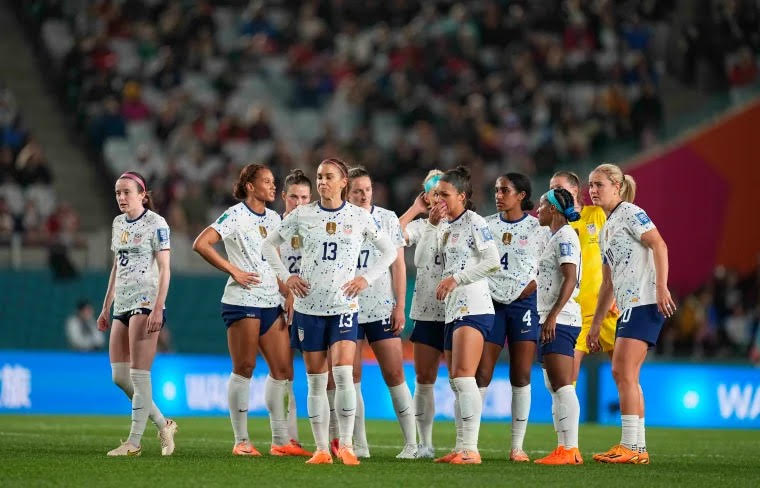 The USWNT after a 0-0 draw against Portugal on Aug 1. 2023, at the 2023 FIFA Womens World Cup.