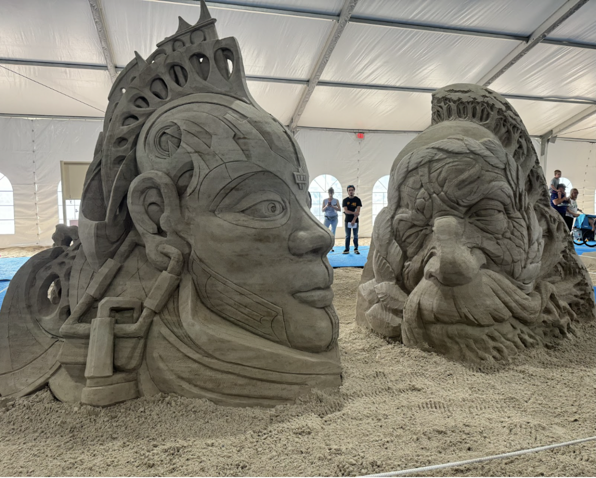 The back of the award winning Present Dreams” sand sculpture, is captured during the Neptune Festival on Oct. 1, between Sixth and Eighth Street.