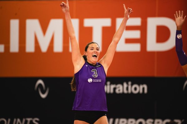 Danielle Hart celebrates after a win against Team Nootsara in Phoenix, AZ, on Oct. 6, 2023. Photo used with permission from Jade Hewitt.