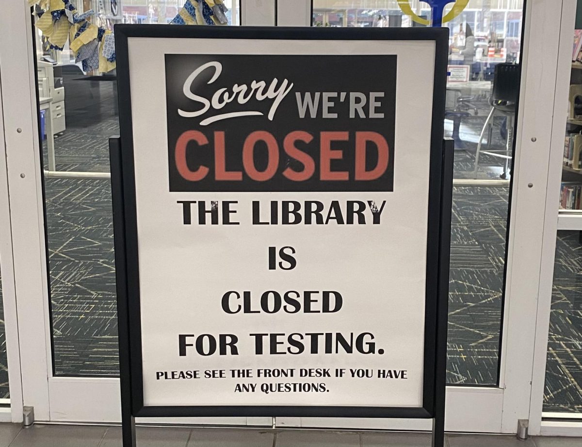 The Ocean Lakes library media center remains closed all week due to SOL testing. Photo taken on Jan. 18, 2024. 