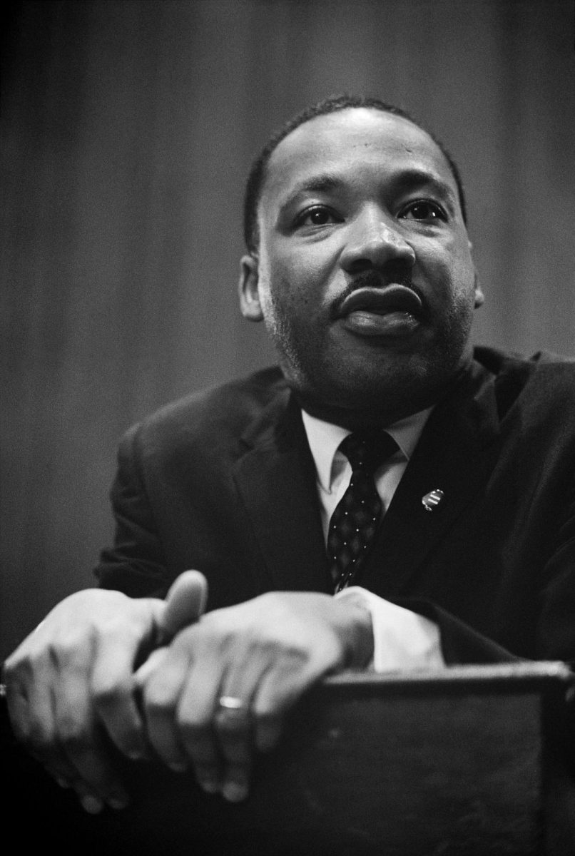 Martin Luther King at a press conference in Washington D.C. March 26, 1964 (Martin Luther King press conference Wikipedia commons)