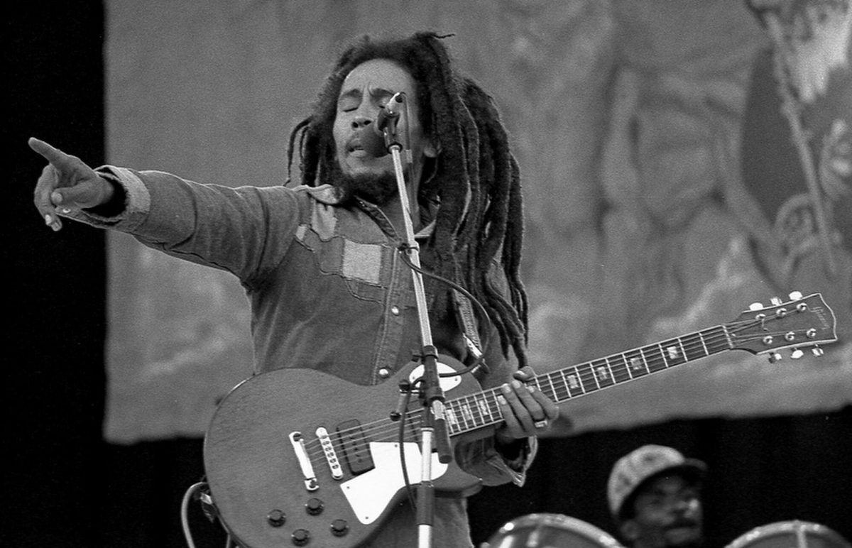 Bob Marley performing at Dalymount Park, on July 6, 1980. (Bob Marley/Eddie Mallin/WikimediaCommons/CC BY-SA 4.0)