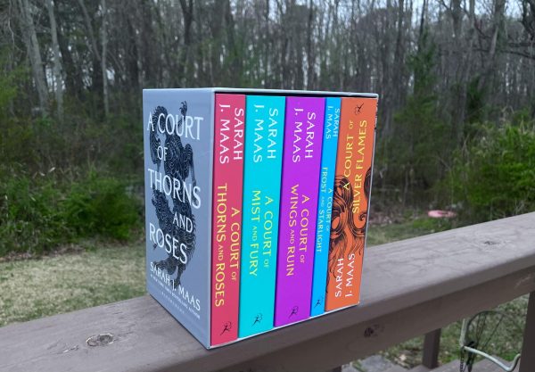 The A Court of Thorns and Roses series, written by Sarah J. Maas, a popular author of many books. Taken on March 27, 2024. 