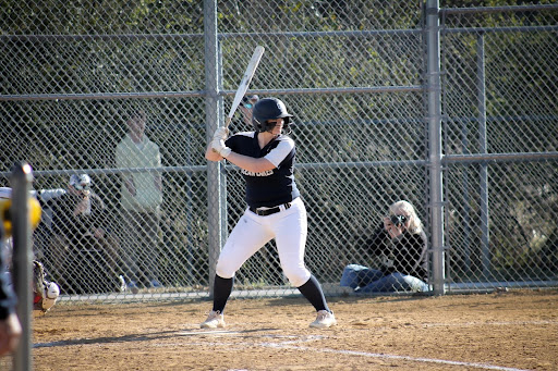Sophomore Gracie Wilson prepares for the pitch against the Kempsville Chiefs at Ocean Lakes High School on March 19, 2024.
