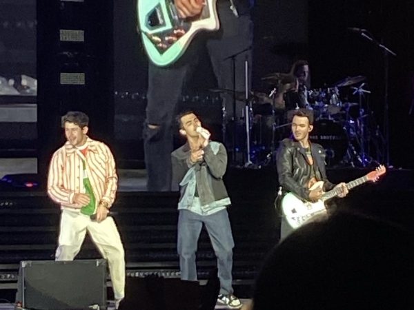 The Jonas Brothers perform at The Veterans United Home Loans Amphitheater on Oct. 9, 2021. They plan to return to the Beach July 21, 2024.