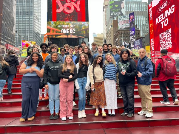 Marketing class visits Times Square for Jim Cartwrights annual New York City field trip on April 10th, 2024. Photo used with permission from Dawn Kirkpatrick.