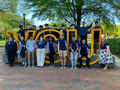 Ocean Lakes’ Scholastic Bowl team wins 65th place in the 2024 High School National Championship Tournament held May 25, 2024, in Atlanta, GA. From back (left to right): Clark Smith, Samuel Kidd, Austin Mao, Meilin Ranjan and Cole Graninger. From the front (left to right): Jackson Crickard, Kaushik Tatta, Rockwell Li, Frankie Graninger and Miranda Blaser. Photo used with permission by David Smith.