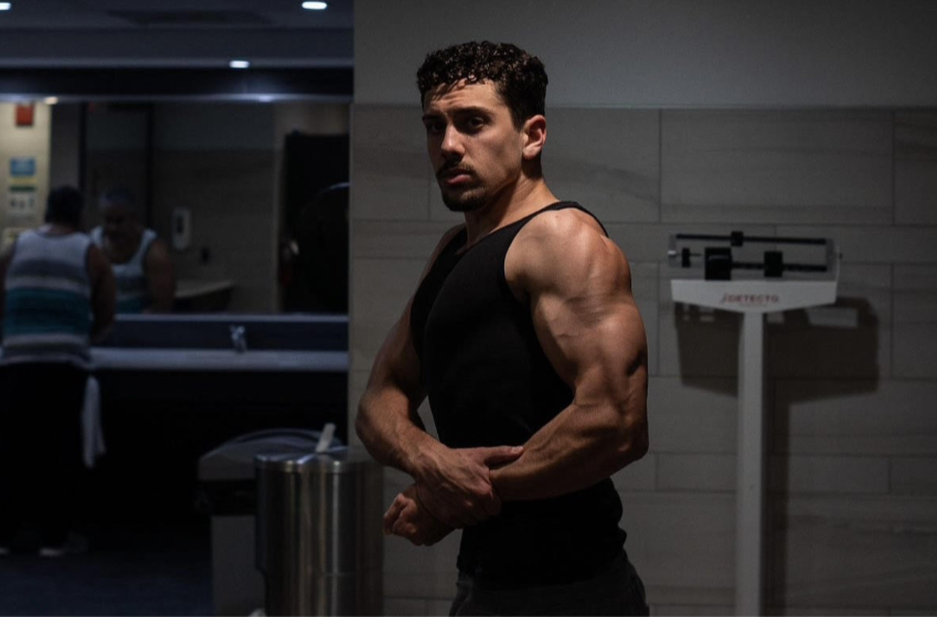 Senior Jaxon Vizzi poses after a workout on Dec. 3, 2024. Vizzi usually works out at OneLife gym on Princess Anne Road in Virginia Beach, Virginia. Photo used with the permission of Jaxon Vizzi.