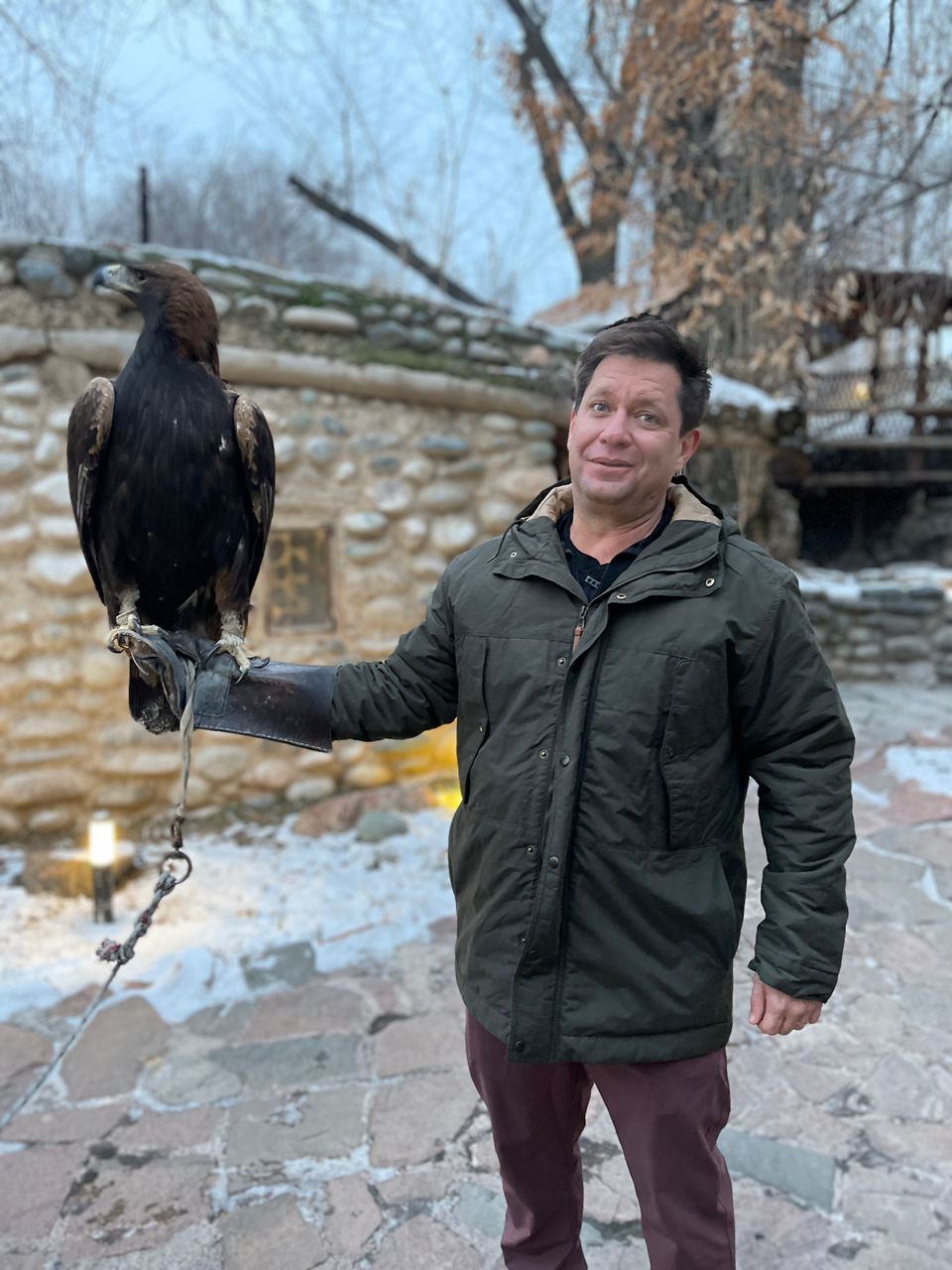 Ashlee Vance holds a golden eagle on March 23, 2025. Photo used with permission from Ashlee Vance.