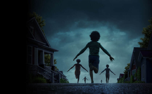 Promotional picture of the movie. The children all run in this posture, which was featured heavily in both the movie and the marketing. Courtesy of: Warner Bros. Pictures.