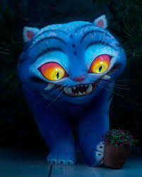 The Derpy tiger repeatedly attempts to pick up a flower pot after accidentally knocking it over in this still from the movie. Image courtesy of Netflix.