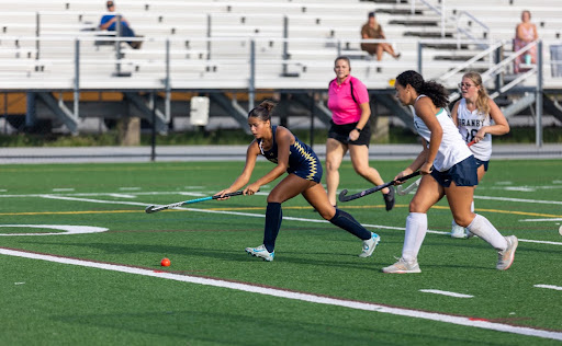Junior Emerie Stimmel looks to score against Granby on September 2, 2025. They finished the game with a 5-0 win. Photo used with permission from Jared Swift.
