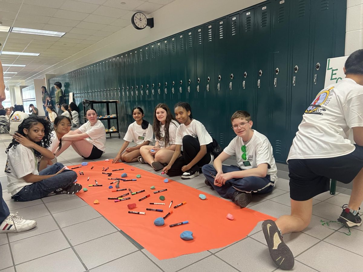 Delegates part of the Leopold Council complete a service project at Ocean Lakes Middle School Leadership Workshop on March 21. The theme was “Dare to Discover."